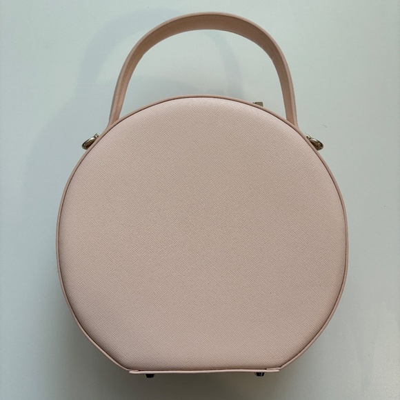 The Daily Edited Circle Mini Top Handle Bag With Straps Peach Pink - Picture 2 of 6